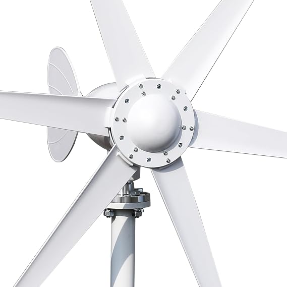 Saterkali 800W Wind Turbine Generator Kit,12V/24V Wind Turbines Generator, Winds Turbine Kit with MPPT Controller for Boats, Gazebos, Chalets, or Mobile Homes White