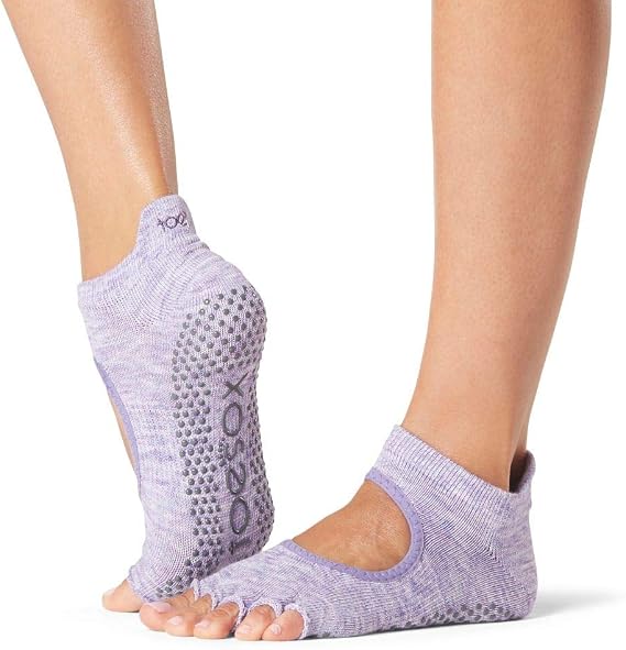 toesox Bellarina Grip Socks for Women, Half-Toe