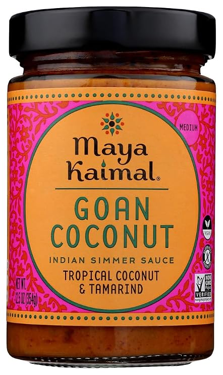Maya Kaimal Goan Coconut Indian Simmer Sauce 12.5 oz each (5 Items Per Order)