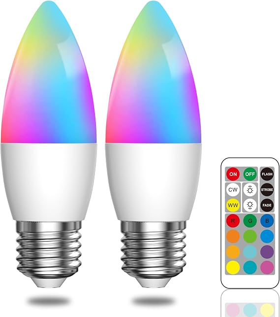 3W E27 LED Colour Changing Light Bulb RGB Light Bulb 3000K 6000K [Energy Class F]