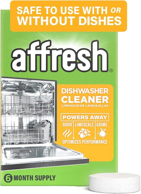 Affresh Dishwasher Cleaner, Mess-Free Deep-Cleaning Tablet, 6 Month Supply