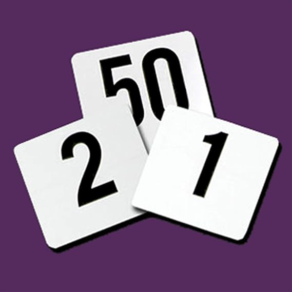 Tiger Chef 4" X 4" Plastic Table Numbers 1-100 (Numbers 1-100, 4" X 4" Numbers)