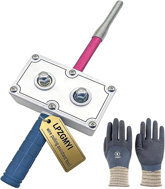 Professional Electrician's Wire Pulling Assistant Tool,Efficient Electrical Tools Automatic Cable Puller Tugger,Brushless Wireless Handheld Safe Drill Cable Feeder Wire Gripper (#1PC)