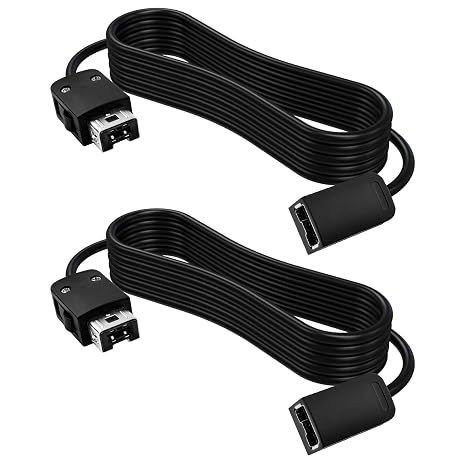 6FT NES Controller Extension Cable Cord Compatible with Mini NES/SNES Classic, Super Nintendo Classic Edtion, Wii/Wii U Controller, 2Pack