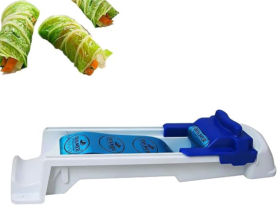 Grape Leaf Roller, Sushi Maker Machine with Adjustable Lever, Food Grade ABS Kitchen Tool for Stuffed Vine Leaves, Cabbage Rolls