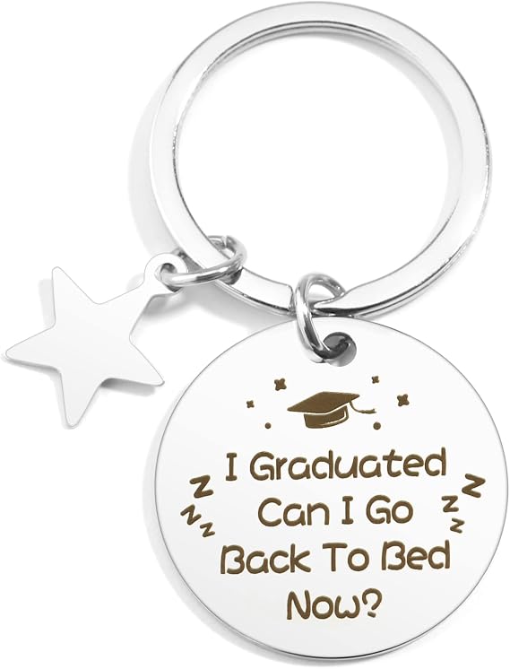 Graduation Gifts Keychain for Women, Men, Students - Present for Son, Daughter, Teen, College, High School - Inspirational Idea for Boys, Girls, Grads