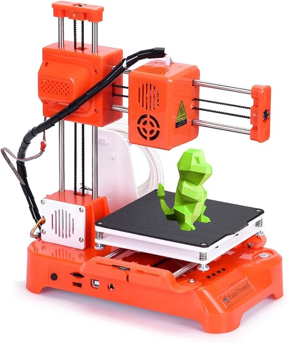 3D Printer Main Unit Home Use 3D Printer Metal High Precision Compact Mini 3D Printer Easy Assembly Quiet Design Suitable for Children/Beginners/Student Education Compatible with PLA/TPU Materials