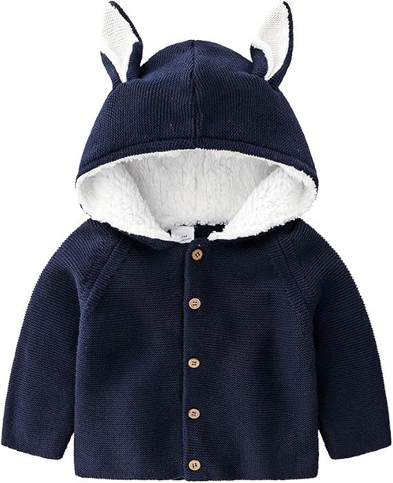 Vivobiniya Toddler and Baby Girl Cardigan Knit Sweater Infant Cotton Tops y