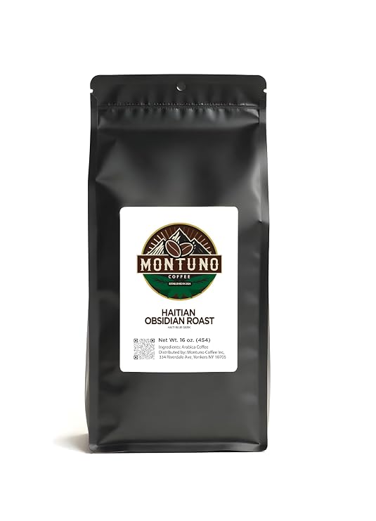 Montuno Coffee Haitian Obsidian Dark Roast,1 Lb (Whole Bean)