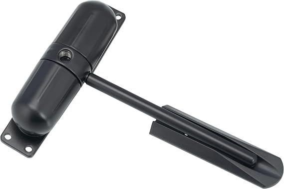 Burg Wachter Spring Loaded Adjustable Auto Closing Door Closer - Home & Commercial – Black