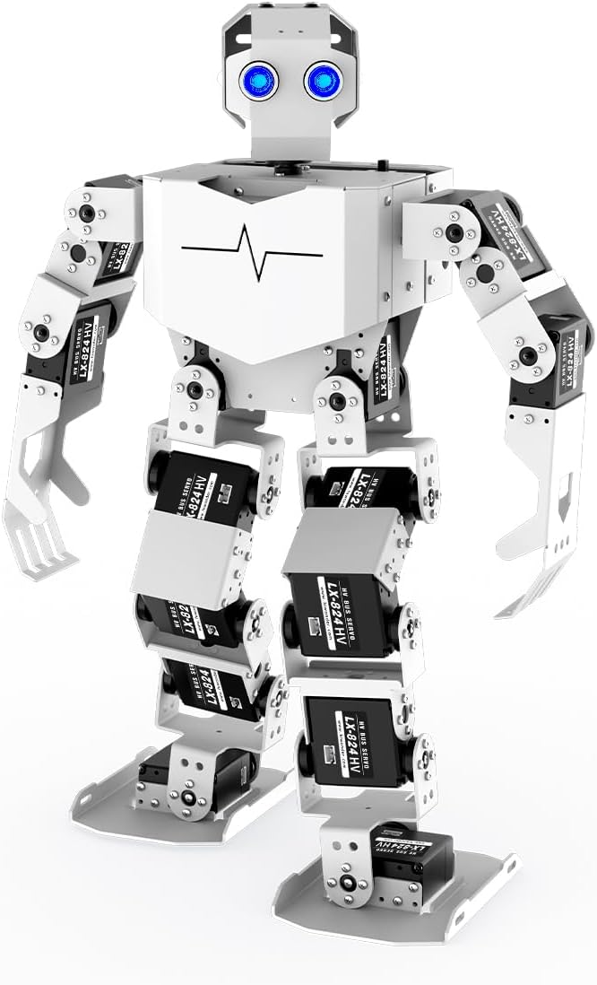 AI Vision & Voice Interaction Robot, UNO Scratch Python Starter Programming 17DOF Humanoid Robot, STEM Project Education, Voice Commands, Walking, Dance, Kick, Self Standup, Tonybot Standard Kit