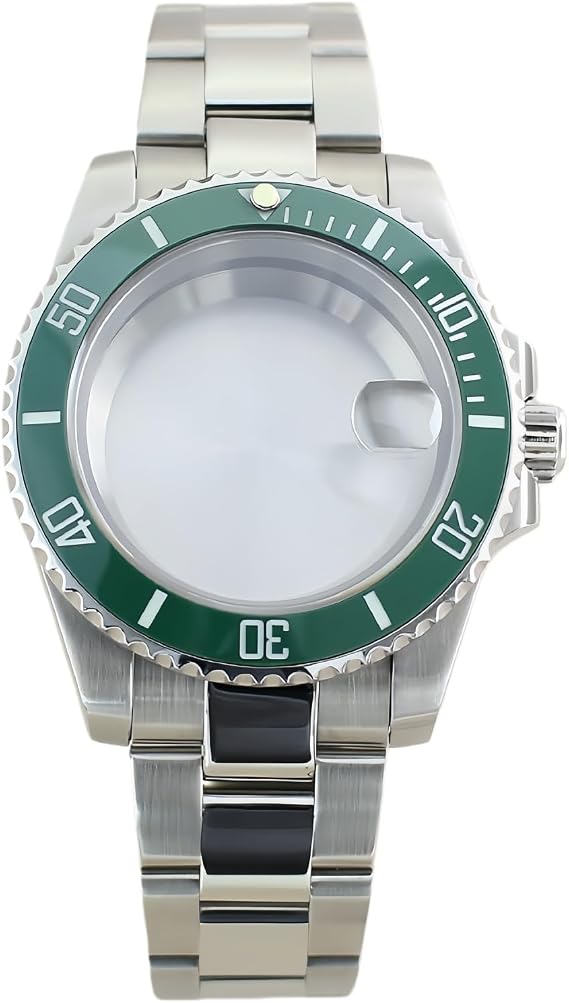 40mm Diver Watch Modification Kit Watch Case Bracelet Ceramic Bezel Set for Rolex Submariner