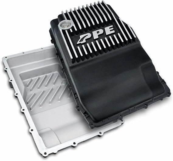 PPE Heavy Duty Cast Aluminum Deep Transmission Pan (Brushed) 328053110 Compatible for Ford 2017+ F150 with 10R80 Transmission