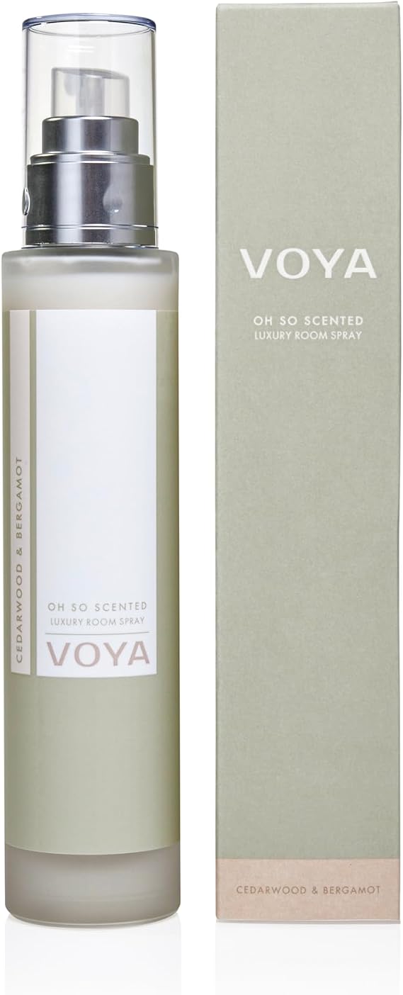 VOYA Luxury Room Spray, Cedarwood & Bergamot Scent, Natural Fragrance
