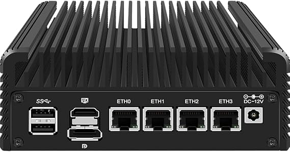 CWWK Firewall Mini PC Intel N-Series N100, DDR5 N0 RAM N0 SSD, 4 x 2.5GbE i226V LAN, Micro Router Appliances, AES-NI, OPNsense