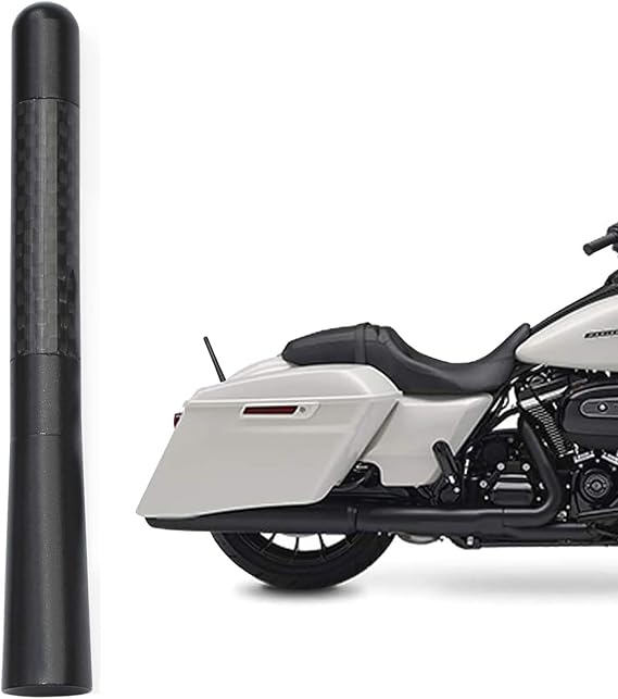 Bingfu Motorcycle Carbon Fiber Antenna Mast Replacement Compatible with 1989-2026 Road King Softail Touring Street Glide Road Glide Fat Boy Electra Glide Tour Ultra Classic