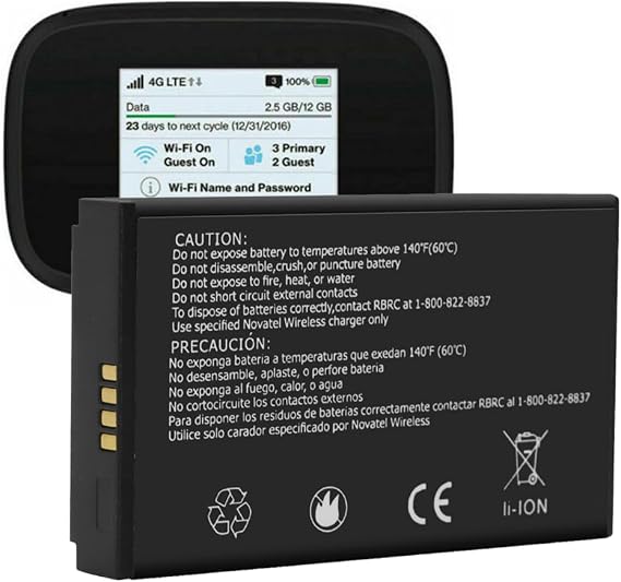 WUHAO Replacement Battery MiFi 7730L Battery for Mifi 8000L Sprint inseego P/N 40123117 Battery 4400mAh
