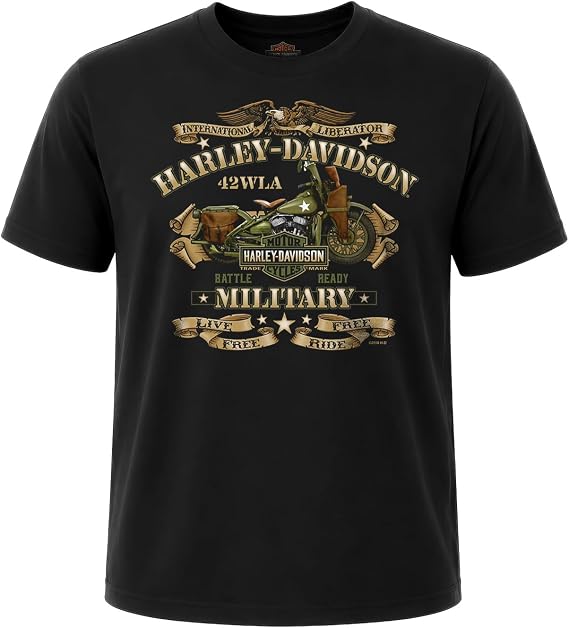 Harley-Davidson Military, Choose Charcoal for Military Veteran's Support, or Black for War Bike