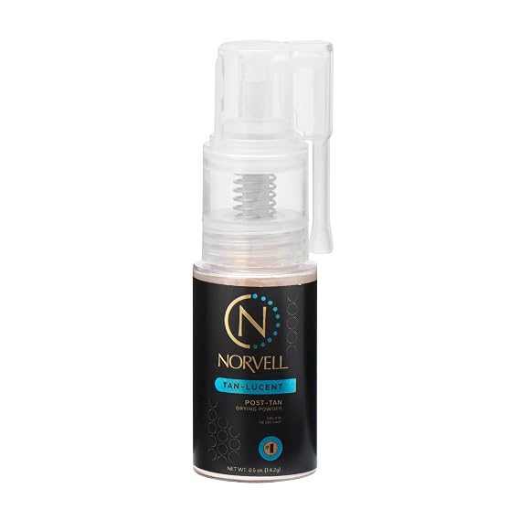Norvell Post Sunless Tan-Lucent Talc Free Tinted Drying Powder 0.5 oz Finishing Powder for Flawless Spray Tan, Absorbs Moisture, Prevents Streaks & Enhances Color