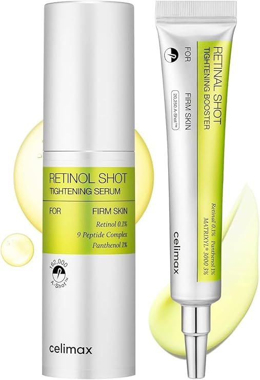 CELIMAX Retinol Shot Tightening Serum 30ml + Retinal Shot Tightening Booster 15ml Set