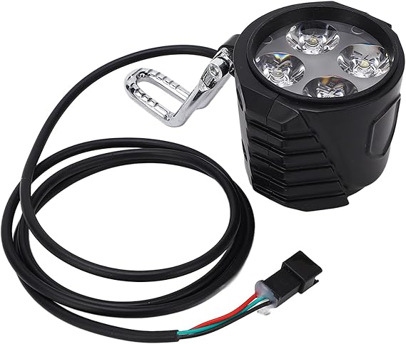 Horoper Electric Scooter Front Light, 10 Inch Ebike LED Headlight 1272V 2 in 1 Electric Horn Headlight Universal Lights Horn Headlamp for Cycling Accessories