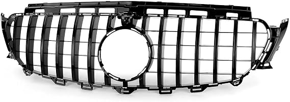 Front Grill Compatible with Mercedes Benz W213 E300 E400 Pre-LCI | GT Style,Glossy Black Front Bumper Grille Direct Fit Replacement ABS Plastic No Modification Required