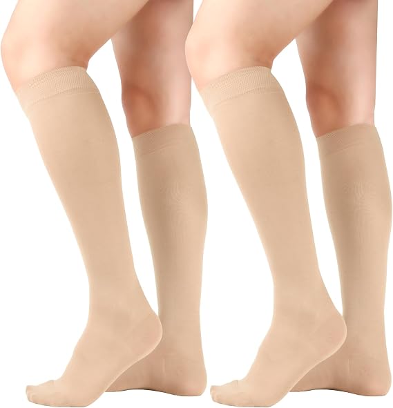 +MD 15-20 mmHg Women Compression Socks Men Knee High Open Toe Stockings | Lightweight Opaque, Reliable Graduated compression, Open Toe Design, Premium Lightweight Fabric, Anti-slip Band