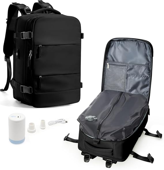 Vacuum Seal Travel Backpack for Women,Vacuum Backpack Travel with Air Pump