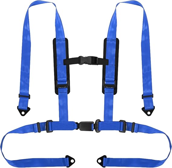 4PT Belts Harness with 2 Inch Padding With Bypass Clip for ATVs UTVs and go-karts Cranes, Excavators, Loaders
