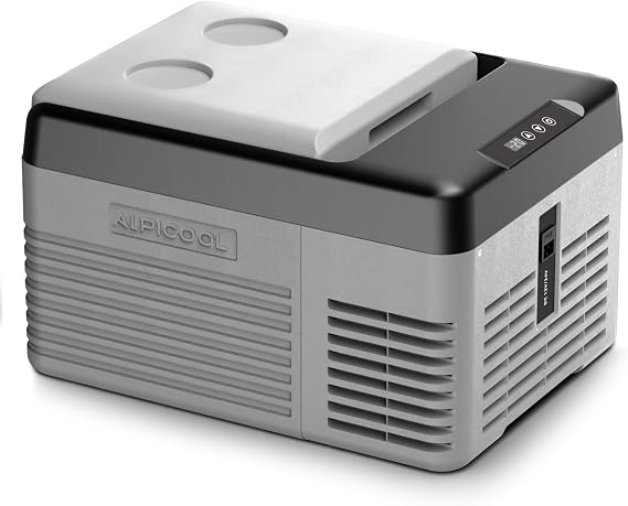 Alpicool Car Refrigerator 12 Volt Portable Car Fridge 10 Quart(9 L Electric Cooler with AC/DC,Car Refrigerator Freezer for Truck Van RV Camper SUV, Camping Boat Travel,-4~68F