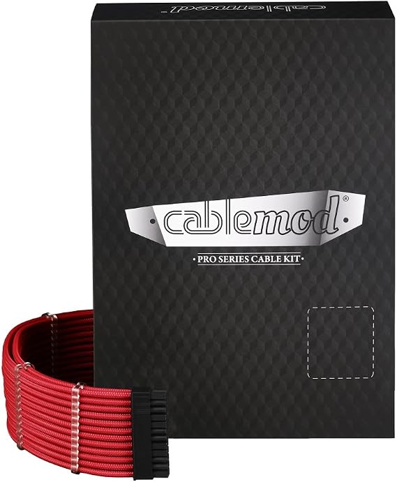 CableMod E Series Pro ModMesh Sleeve Cable Kit for EVGA G5 / G3 / G2 / P2 / T2 Red