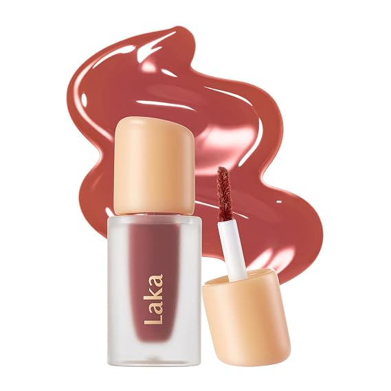 Laka Fruity Glam Tint Mini | Glowing Korean Lip Tint with Hydrating Lightweight Texture | Buildable Color, Non-Sticky High Shine Gloss | K-Beauty Korean Makeup | #170 Libre, 0.07oz