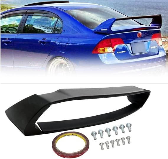 Rear Trunk Spoiler for Honda Civic 2006 2007 2008 2009 2010 2011 4DR Sedan Mugen Style RR Trunk Wing Spoiler (Unpainted)