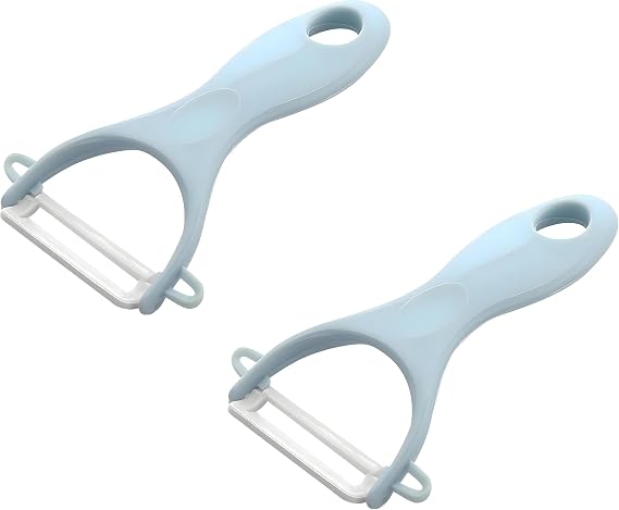 Ceramic Y-Peeler Set, 2-Pack Rust-Proof Vegetable & Fruit Peelers