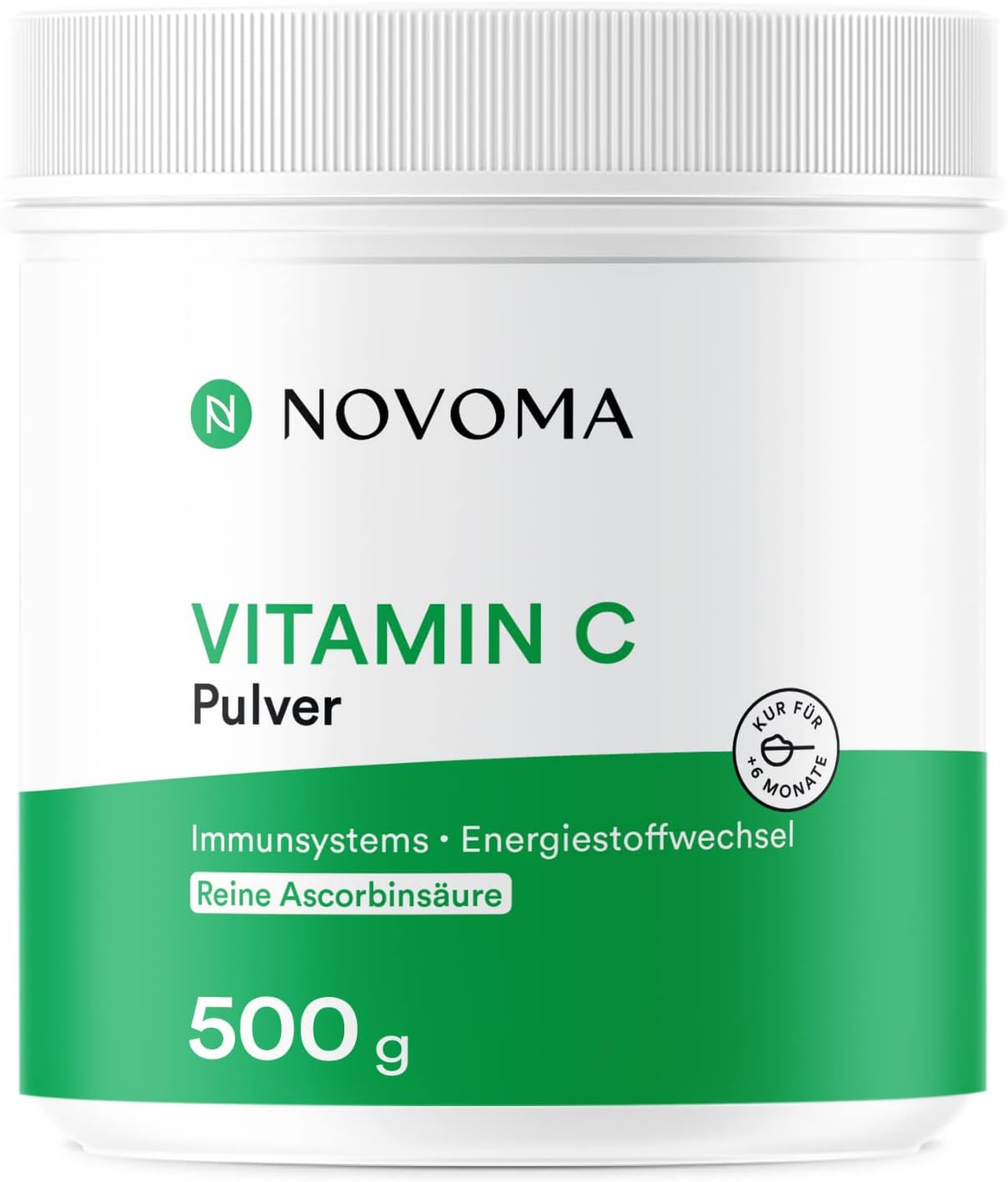 Vitamin C Powder 500 g 1000 mg Vitamin C per Daily Dose Pure Ascorbic Acid High Dose For Immune System With Measuring Spoon Vegan NOVOMA (ex Nutrivita)