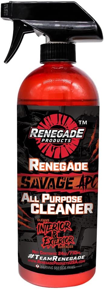 Renegade Products Savage All Purpose Cleaner 24 Ounce with Infused Soap for Enhanced Cleaning and Exfoliation of Wheels, Wheel Wells, Engine and Interior Surfaces