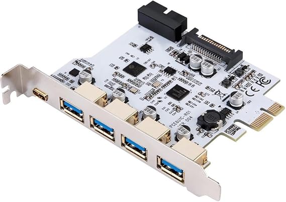 Tkz Lunatic 8550 Pci-e Express To Usb 3.0 Type C Hub Ters çevrilebilir USB-C/Type-C konektör tasarımı 5 Port 7 adede kadar USB 3.0 cihazını destekler 4xUSB 3.0 1xType-C dişi konnektör. Çoklayıcı Kart