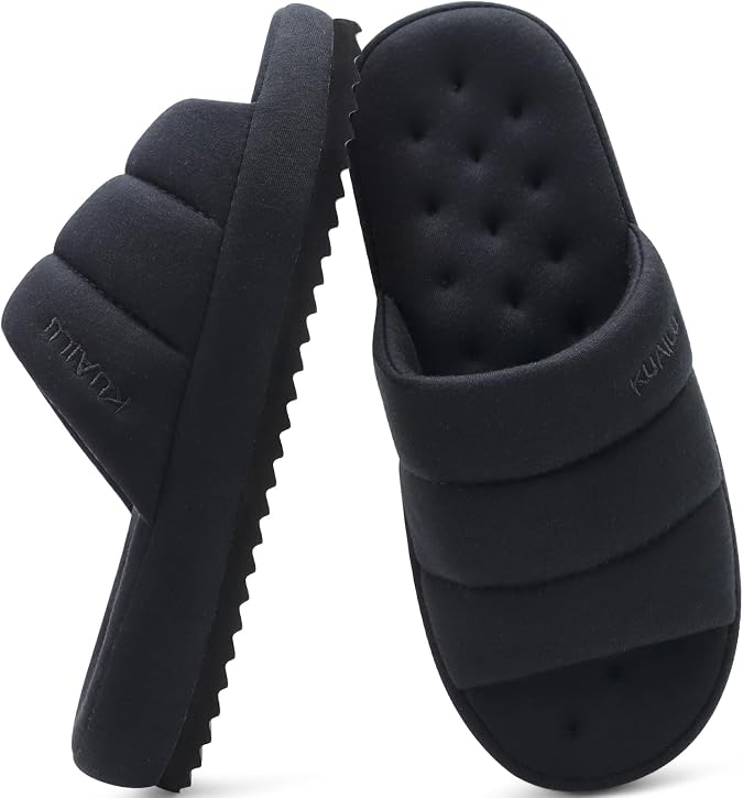 KuaiLu Cozy Memory Foam Slippers For Men - All-Season Warm House Shoes