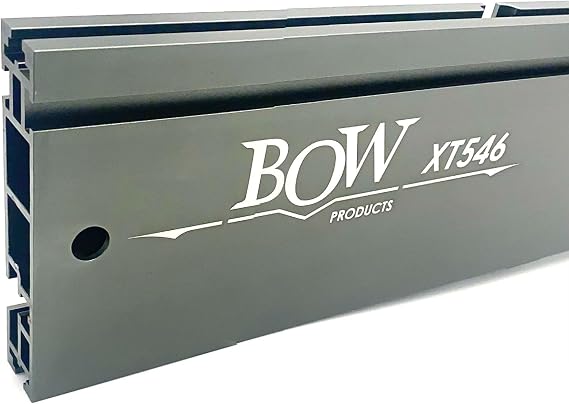 BOW Products XT XTENDER T-Track Table Saw Fence System, 46" (Fence Only) | T-Track Fence Extension, 3 T-Slots for Accessories, Fits 1/4" & 5/16" T-Bolts, Hang Hole, Milled Clamp Slots, Feed Support