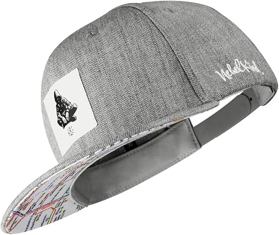 Nebelkind Snapback-Cap Men Women Berlin Grey, OneSize, Base-Cap, Size Adjustable, Unisex, Trendy, Streetwear Style, Baseball Cap with Straight Peak, Retro