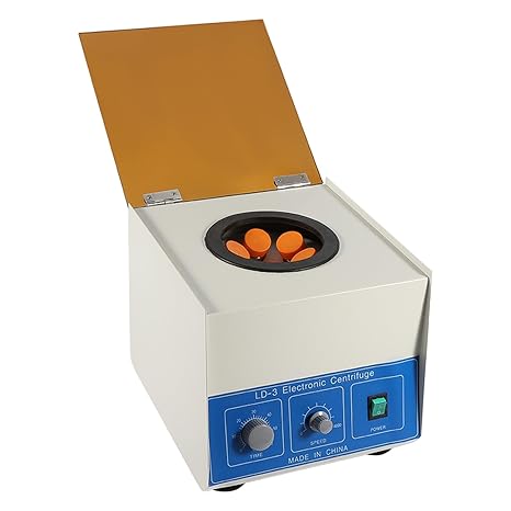 6 * 50ml LD-3 Desktop 110V Electric Centrifuge Machine 4000rpm Centrifuge Machine with Timer 0-60 Min & Speed Control Centrifugal Force: 2770xg (50ml*6)
