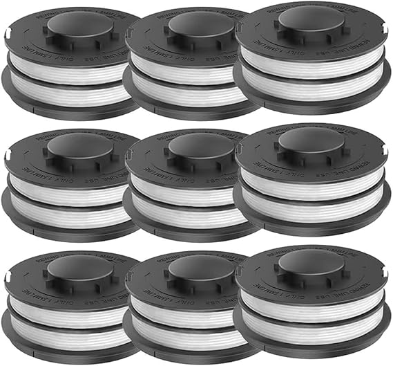 3/6/9 Pack Replacement Grass Trimmer Thread Spool Line for ALDI GLR 450/1 450/2 450/3 450/4 450/5 Grass Trimmer Spool & Line Accessory,Double Autofeed SpoolsTrimmer Refills