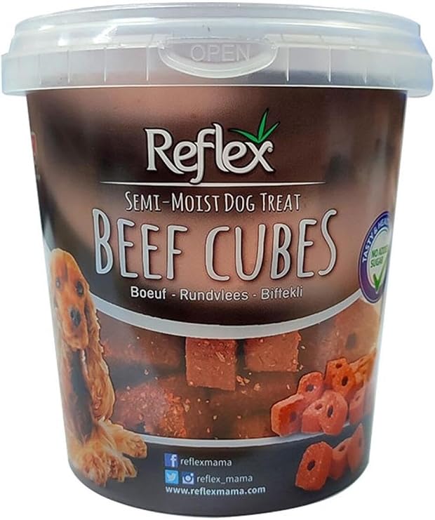 Semi Soft Cube Dog Reward Food 500gr with Reflex Steak