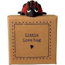 “Little Love Bug” Tiny Little Gift – Ladybird Mini Figurine Keepsake | Best Friend & Loved One Sentimental Valentine Gift | Cute UK Handmade Token Present