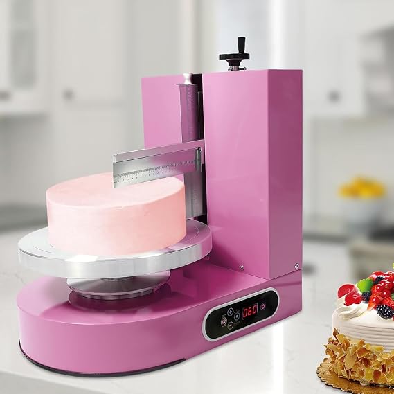 Cake Decorating Machine, Cream Spreading Machine With Lcd Display, Adjustable Rotation Direction Cake Icing Machine Frost Form Cake Kit For 4-12in Cakes Dessert Shops, Households