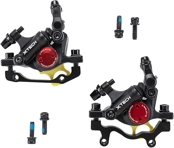 BUCKLOS Zoom HB-100 MTB ラインプル油圧ディスクブレーキキャリパー フロント+リア、アルミニウム合金マウンテンバイク油圧ディスクブレーキ、is/PM ユニバーサルキャリパーアダプター付き XCトレイル、ファットバイク用