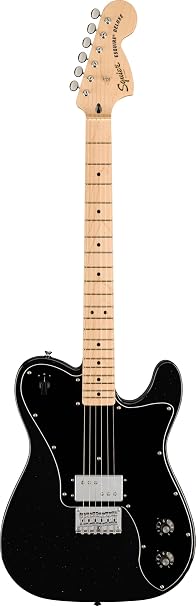 Paranormal ESquier Deluxe, Maple Fingerboard, Black Pickguard, Metallic Black