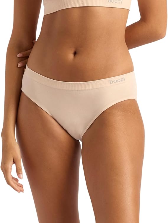 Boody - Hipster Bikini -Womens Underwear -Low Rise, Cheeky Cut, Moderate Coverage - Flat-Ribbed Waistband -Bamboo Viscose