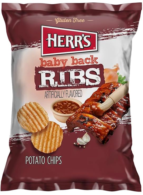 Baby Back Ribs Potato Chips, 6 Oz Bag, Gluten Free Snacks, Bold BBQ Flavor