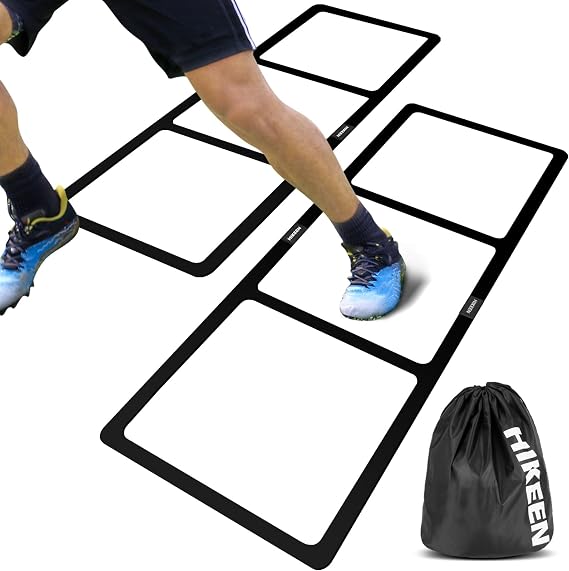 Hikeen Agility Ladder - Speed Ladder for Football, Basketball - Durable Rubber Training Ladder for Footwork with Carry Bag, No Assembly, Portable & Non-Slip Agility